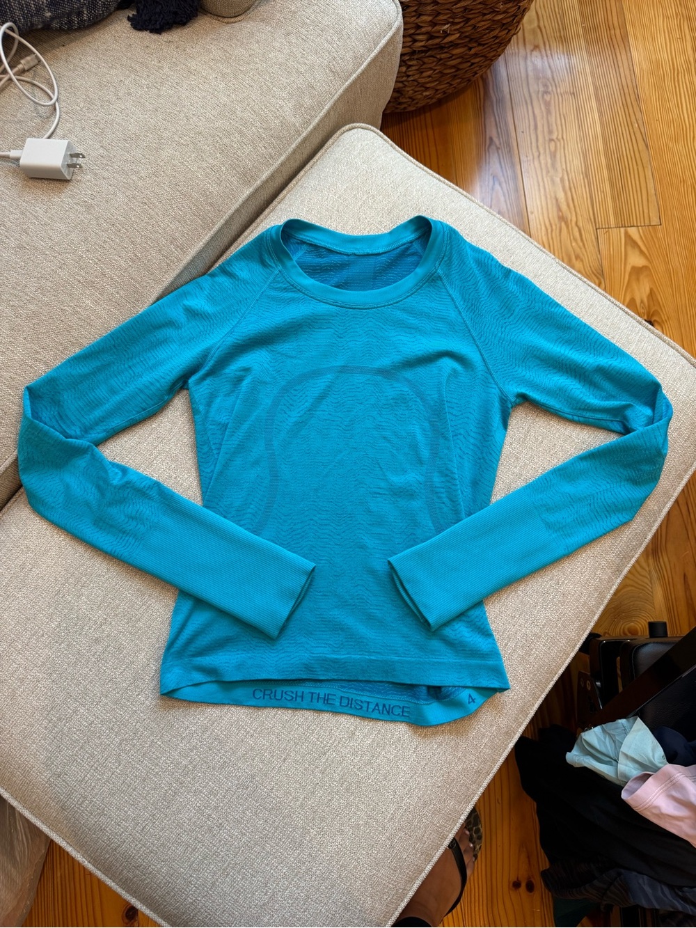 lululemon athletica Long Sleeve Tee in Teal Blue